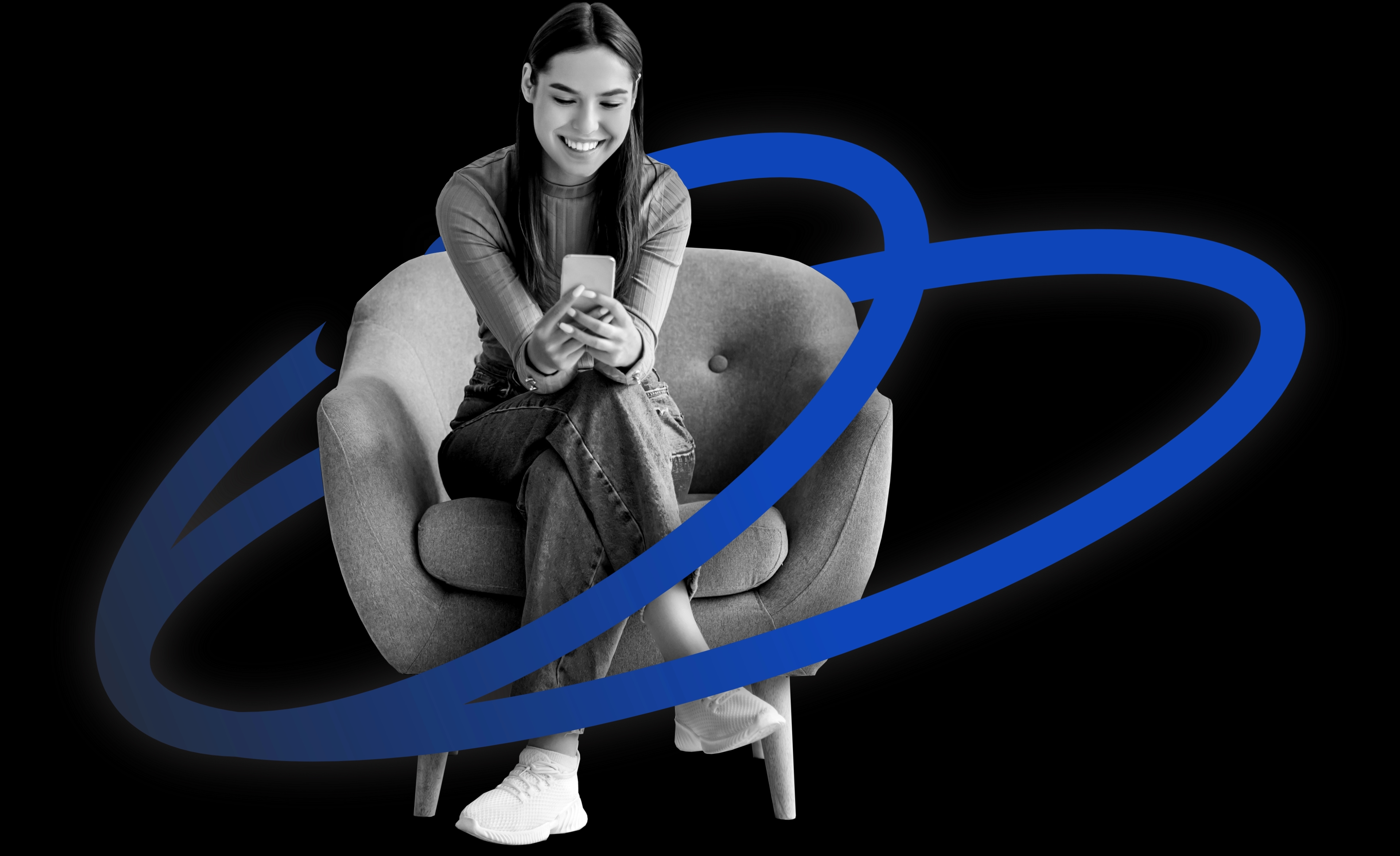 Linhas decorativas representando conexões 5G