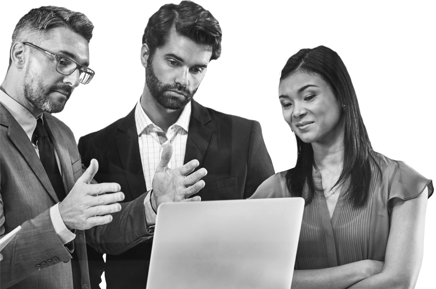 Grupo de pessoas assinando plano