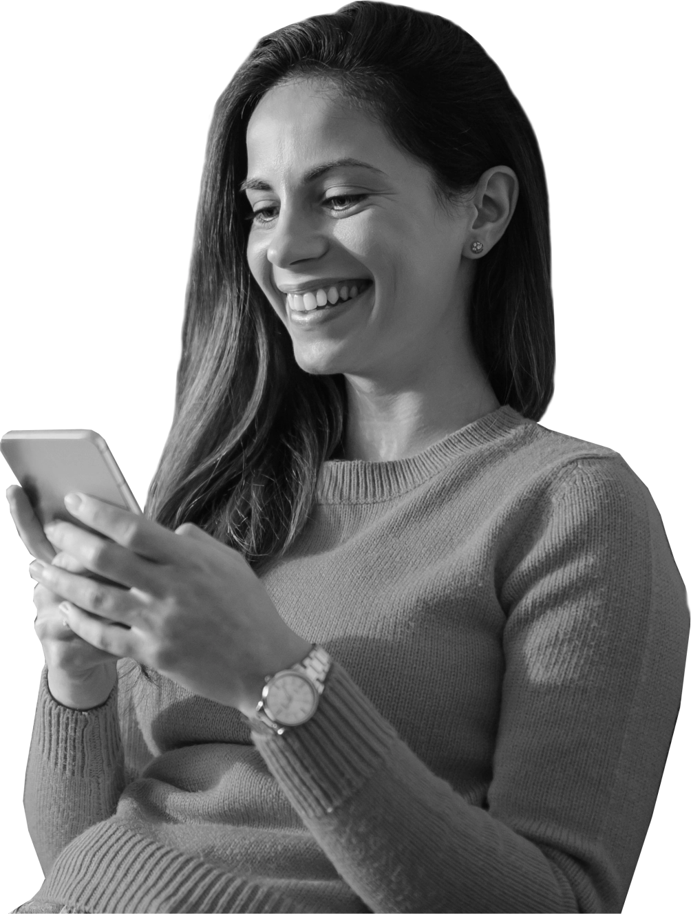 Mulher representando assinatura de plano